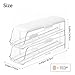 PAVSTINE 2-Tier Auto Rolling Egg Holder with Lid for Fridge, Stackable Clear Egg Dispenser, Space-Saving Refrigerator Storage Organizer