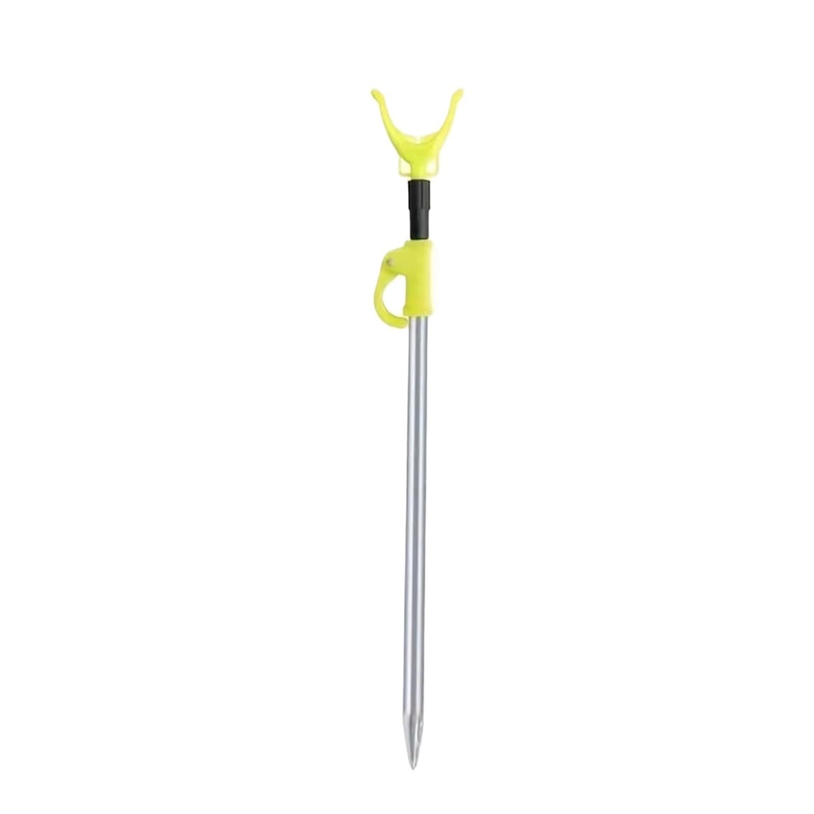 FVDZRFIE Fishing Rod Rest Telescopic Fishing Rod Holder Rest, Y Stand With Ground Spike, Portable Pole For Bank Shore La(Yellow 1pc)