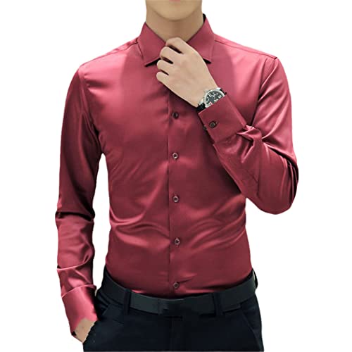Chemise de mariée en soie de style coréen coupe vintage homme