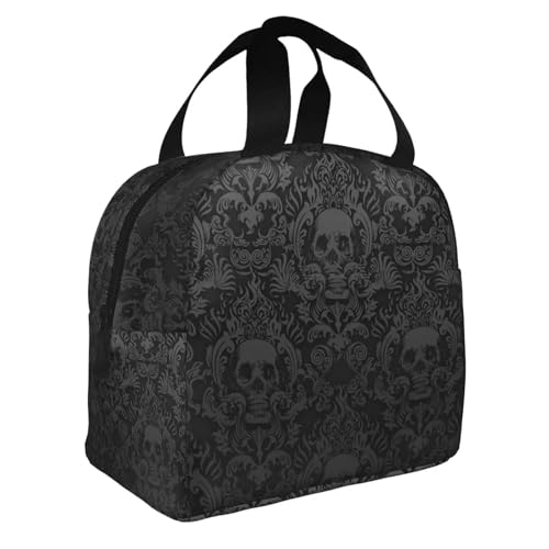Sac à lunch noir gothique multifonction et isotherme