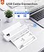 Rongta Portable Printer Wireless for Travel, F82 Bluetooth Inkless Thermal Printers for A4 Size 210x297mm, Compatible with Android iOS Phone Mac Windows Laptop for Office & Home (White)