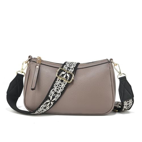 Image of Purse Strap,1.5 inch Leather End Shoulder Strap Adjustable Replacement,Retro Multi-Pattern Crossbody Bag Straps