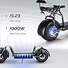 TOXOZERS Adult Electric Scooter 60v 1000W Fat Tire Scooter with LED Lights Dual Seats Top Speed 25MPH (Black) #1