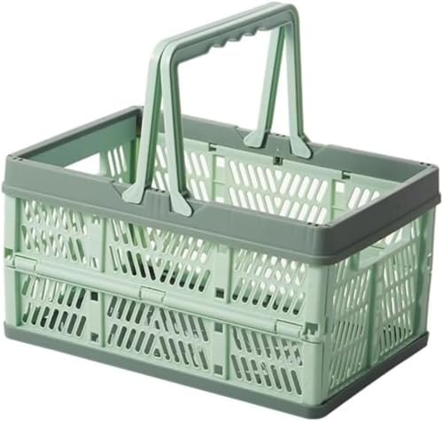 MLTUN MAKAN �܂肽���݃R���e�i�o�X�P�b�g�n���h���t���v���X�`�b�N�֗��ȃR���e�i��e�ʎ��[�{�b�N�X�܂肽���݃o�X�P�b�g�������ᔠ�ߗރV���b�s���O���O�L�b�`�����[ (�΂̐F,������)