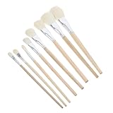 Gadpiparty Lot De 8 Pinceaux à Émail en Laine pour Poterie Multiformats, Palette Artisti...