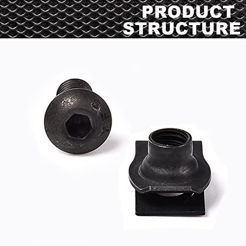 Miniatura 3 de CROSSDESIGN Juego de 6 tornillos Torx y tuerca plana compatibles con Polaris Ranger RZR General Body