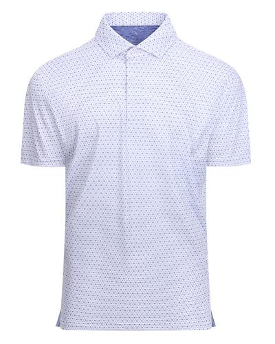 Image of Damipow Premium Golf Shirts for Men Dry Fit Performance Polo Short Sleeve Collared Shirt