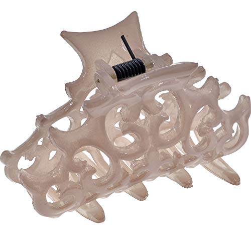 Camila Paris CP2906 French Hair Clips for Women, Girls Hair Claw Clips Jaw Fashion Durable and Styling Hair Accessories for Women, Strong Hold No Slip Grip, Made in France. 2 inch Amber