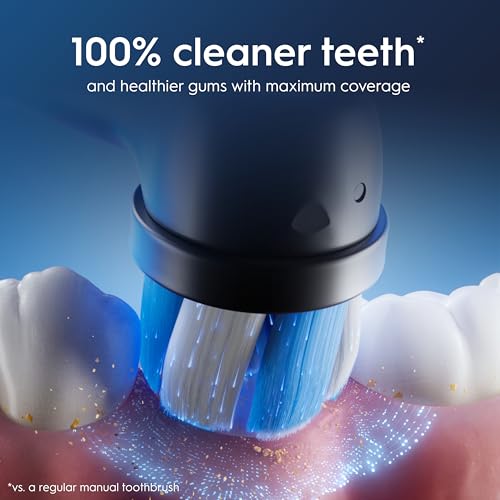 Oral-B Io 6 Dual Pack, Black & Grey Electric Toothbrushes, 3 Toothbrush Heads, 1 Travel Case, Designed By Braun - 5