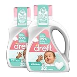 Dreft Stage 2: Baby Laundry Detergent Liquid Soap, Natural For Newborn, Or Infant, He, 50 Fl Oz (Pack of 2) - Hypoallergenic For Sensitive Skin