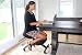 Comfort Plus Soft Fabric Kneeling Chair | Extra Padding and Ultra Soft Design, Black, Adjustable with Rollers | Ergonomic Kneeling Chair for Home and Office | Warranty Included