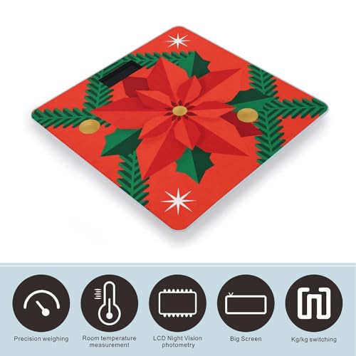 Báscula digital para baño con pantalla LCD grande miniatura 3