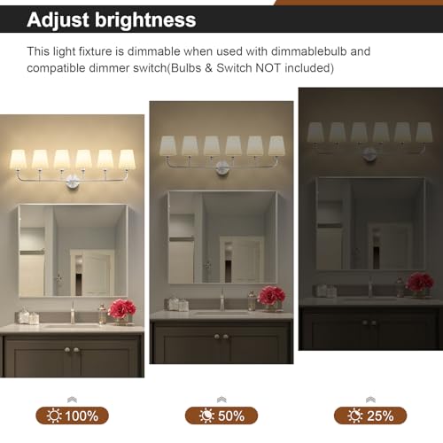Image of Bathroom Vanity Light Brushed Nickel Bathroom Lighting Fixtures Over Mirror