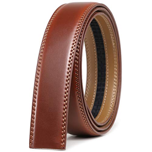 Mens Leather Ratchet Belt Strap Only 1 3/8