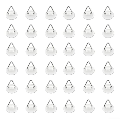 36pcs Adhesive Plate Hangers Invisible Vertical Wall Art Display Holder,Picture