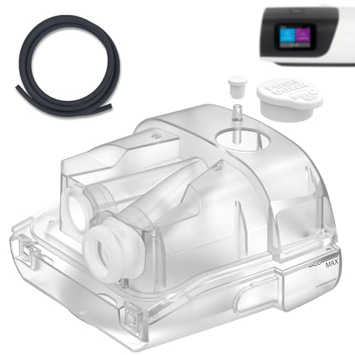 Water Chamber Repalcement for Airsense 11 w/Tubing Adapter & 5FT Silicone Tube Compatible with So Clean Device - One for Two Uses, IBEET Improved Water Tank Replacement CPAP Supplies for Aircurve 11