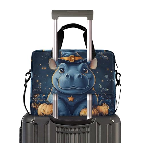 Funda para portátil hipopótamo Halloween 13-15.6 pulg miniatura 3