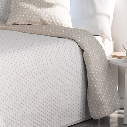 VIALMAN Lekka narzuta Bouti Sofia 26 na łóżko małżeńskie 150 cm | Rozmiar narzuty 250 x 270 cm, Beżowy