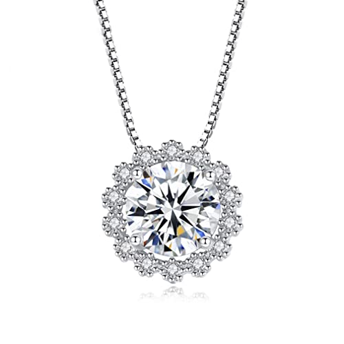 Collier moissanite 1 carat en argent 925, un bijou de mariage étincelant pour femme