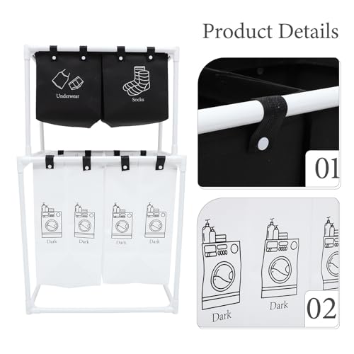 Corbeille à linge légère et résistante grand bac de stockage pliable - 4