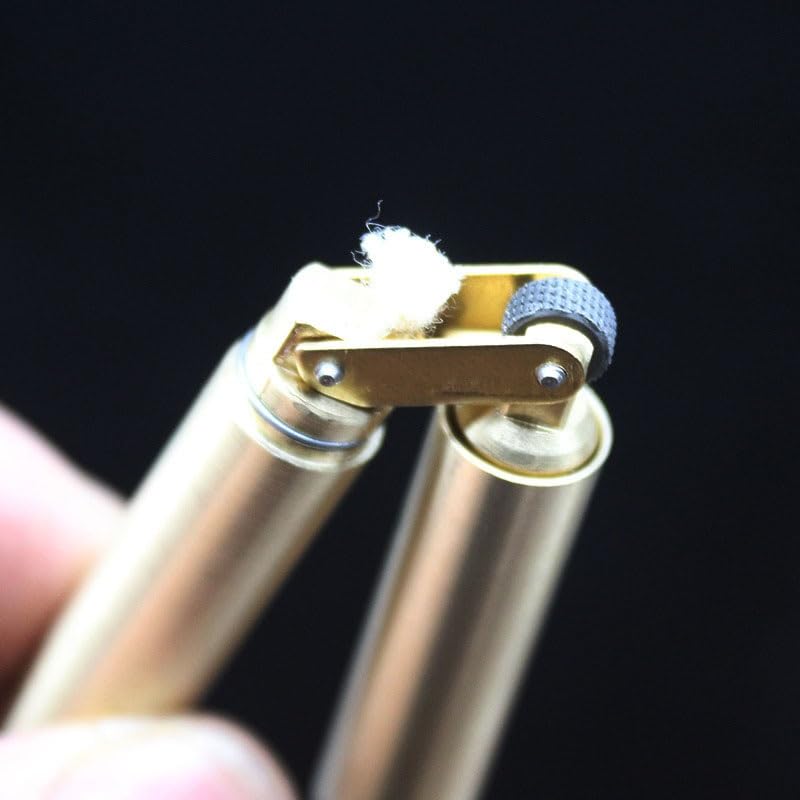 Encendedor Retro Nunchaku de Latón Kerosene Oro miniatura 3