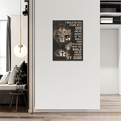 Tourrest Jesus Lion Wall Art Lion Of Judah Pictures Poster Scripture Bible Verse Wall Decor Christian Religious Canvas Prints Framed Artwork For Bedroom Living Room Church #TOP2