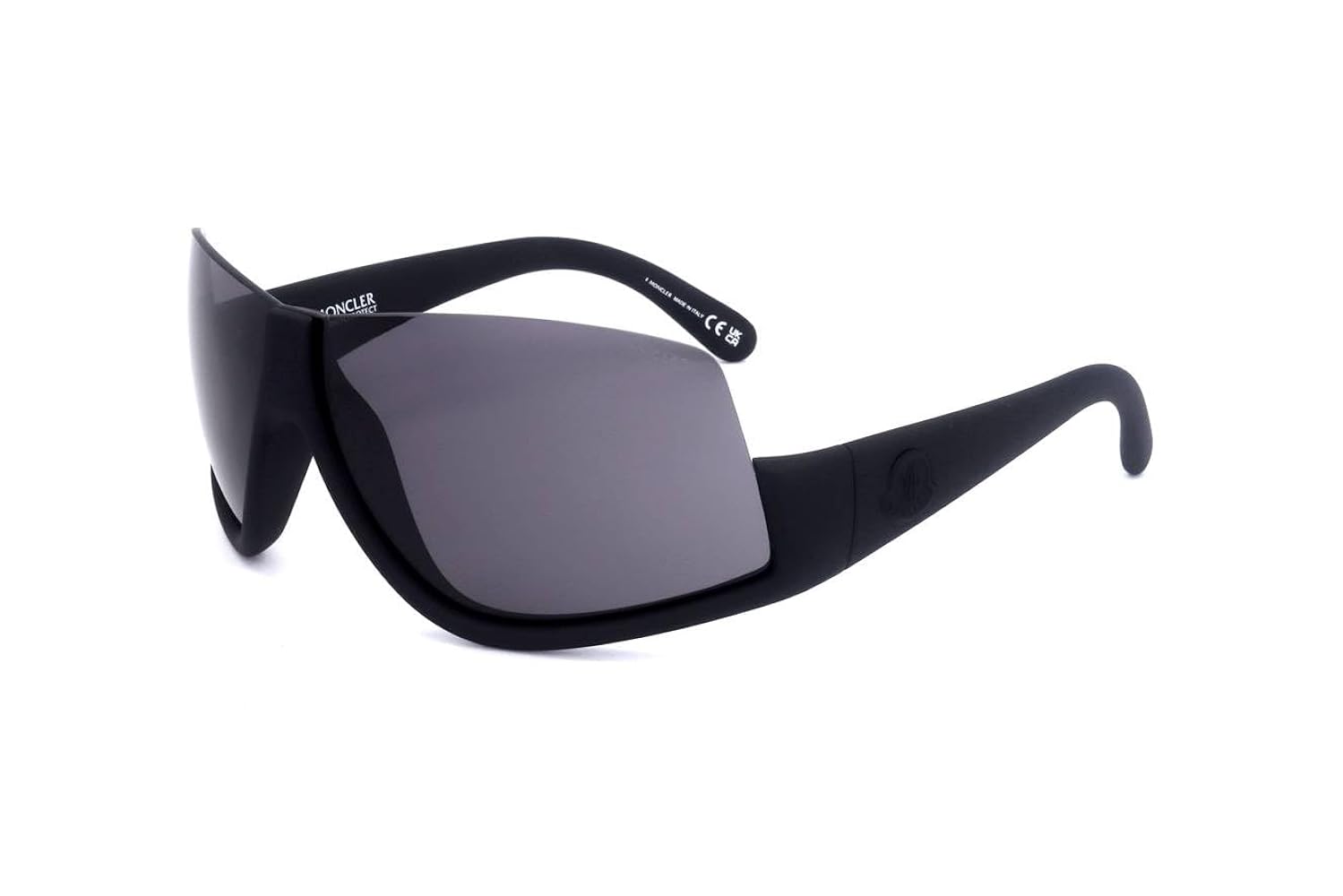 サングラス Moncler Sunglasses ML0153K Black Big Size Asian Fit Shiny Black Rondosa Round Sunglasses - Sunglasses for Men