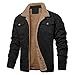 Winter Jackets for Men Working Outside Black Winter Soft Warm Jackets for Men Lapel Fleece Soft Warm Long Sleeve Shirts Jackets Workout Fashion Stylish Doorwear