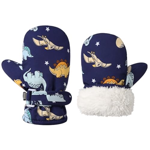 Fleece Lined Mittens for Baby Boys Girls,Baby Toddler Little Kids Winter Warm Gloves Mittens(2-4years)