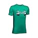 Under Armour Boys' Tech Big Logo Hybrid, Geode Green/Nova Teal, Youth X-Large