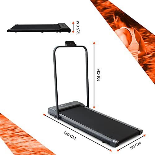 Bonplus BP | Ultraslanke Opvouwbare Loopband | tot 10 km/u | 12 Centimeter in Hoogte | Opvouwbaar en Gemakkelijk op Te Bergen | Maximaal Gewicht 100kg | Loopband Slim - Afbeelding 8