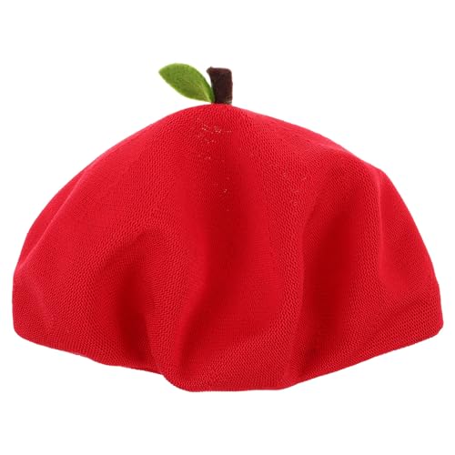 Béret rouge respirant GALPADA bonnet d'automne léger motif feuille