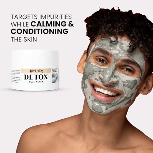 Image of Detox Face Mask 50g, Activated Charcoal And Kaolin Clay, Deep Cleansing Care, Oil Balance Support,Smooth Skin Texture, Face Pack For Oily And Combination Skin