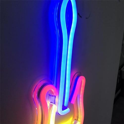 Letrero de neón LED de guitarra para bar y dormitorio con conexión USB 6