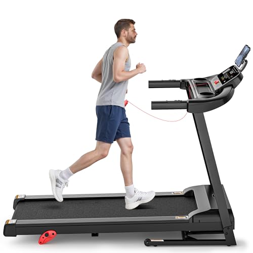 Image of 2.5HP Folding Treadmill for Home, Treadmill 300 lbs Capacity,Bluetooth Connectivity, Device Holder,64+3+3+1 Programs