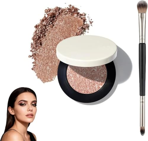 Sombra de ojos metálica multicolor – Sombra de ojos metálica brillante, sombra brillante e iluminador, polvo metálico altamente pigmentado, acabado metálico reflectante de metal, acabado metálico