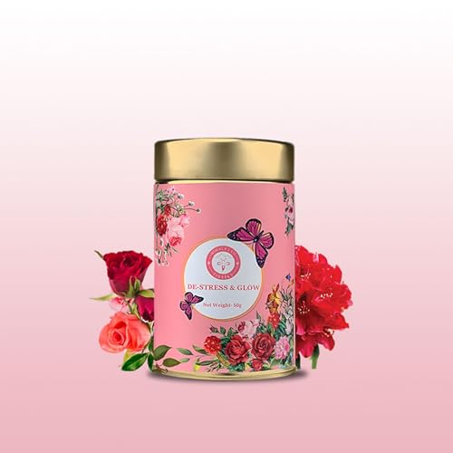 Image of Himalayan Firefly Pure Rose Rhododendron Tea | Caffeine Free Herbal Loose Leaf Flower Infusion | Botanical Blend For Daily Beverage Preparation | Floral Drink Collection | 50g