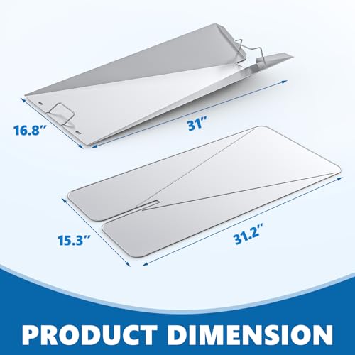Image of SafBbcue Drip Tray & 10 Aluminum Liners for Traeger Woodridge Pro, BAC818 | Stainless tray + 10 liners, Tray: 31 inchx16.8 inch, Liners: 32.25 inchx15.75 inch, Fits Woodridge Pro TFB97JLH & Elite TFC97XLH, Rust-proof