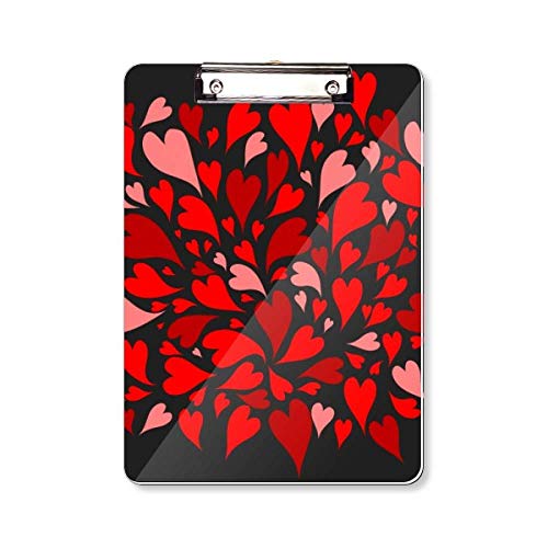 Porte-bloc Saint Valentin cœurs rose et rouge A4 pour offrir un cadeau de bureau unique