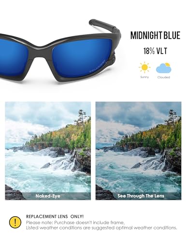 Image of BLAZERBUCK Polarized Replacement Lenses&Sock Kit for Oakley Split Jacket OO9099 Sunglass