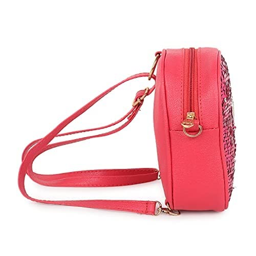 Aashiya Trades Girls Glitter Sequins Messenger Sling bag/Backpack Crossbody Shoulder Bag for Kids girls - Image 2 thumbnail