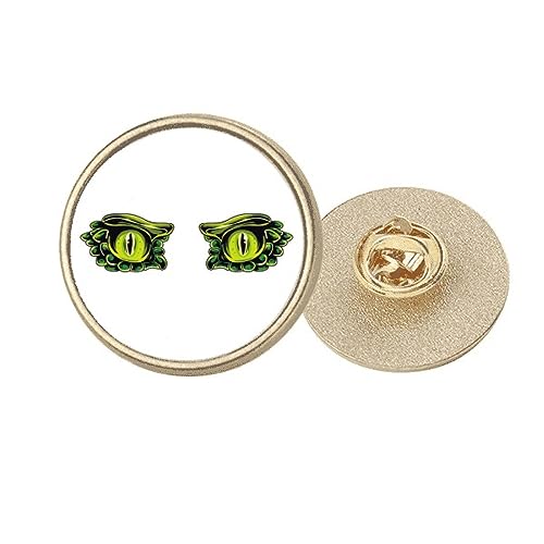Broche ronde en métal doré œil de monstre bijou fantaisie veste