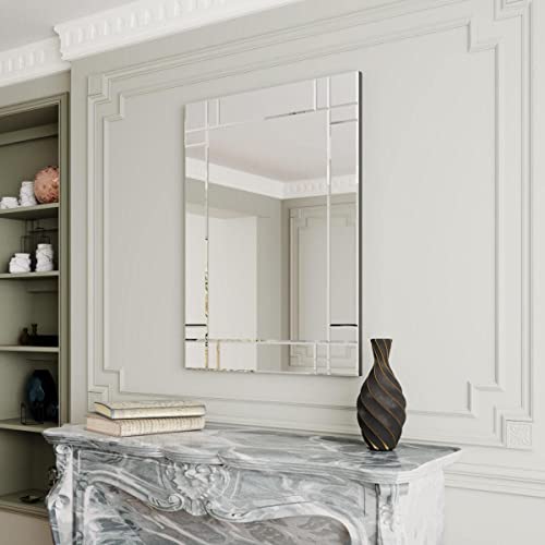 Solrig Wall Mounted Mirror, 30" ×22" Rectangular Hanging Mirrors Vanity Mirror For Bathroom, Bedroom, Living Rooms Modern Home Decor #TOP5