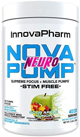 InnovaPharm NOVAPUMP Neuro (Sour Apple Punch) 13.6 Ounce InnovaPharm NOVAPUMP Neuro (Sour Apple Punch) 13.6 Ounce