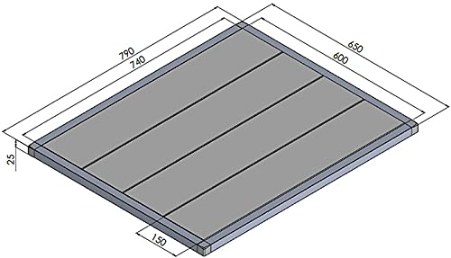 Mountfield Base in Legno WPC 79 x 65 cm per Doccia Solare da Giardino