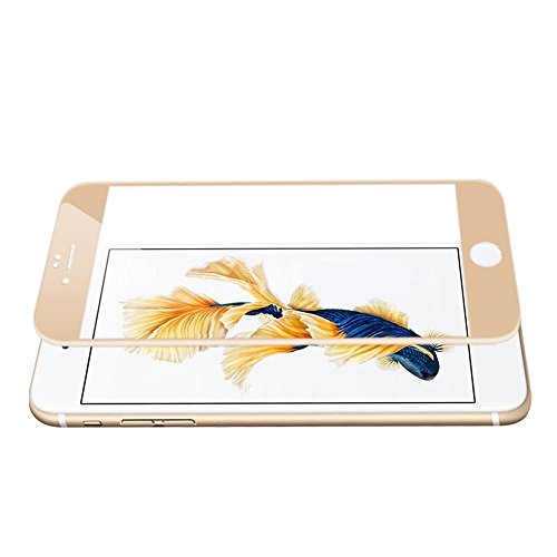 Magicguardz®, Made For Apple 4.7" Iphone 6 And Iphone 6S, 3D Full Cover Tempered Glass Carbon Fiber Screen Protector (Gold) #TOP7