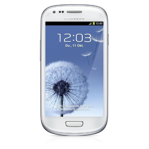 Samsung Galaxy S3 mini I8190 Smartphone, Display AMOLED da 10.2 cm (4 Pollici), Dual Core, 1 GHz, 1 GB RAM, Fotocamera 5 Megapixel, Android 4.1, Bianco marmo [Germania]