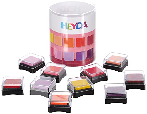 Heyda Heyda 204888471 Heyda 204888471 Mini-Stempelkissen Set (Sunrise) 3 x 3 cm , 10 Rot-Töne sortiert