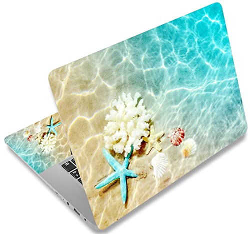 icolor Film de protection autocollant en vinyle pour ordinateur portable 13, 13,3, 14, 15, 15,4, 15,6, 15,6, film de protection autocollant décoratif (étoile de mer)