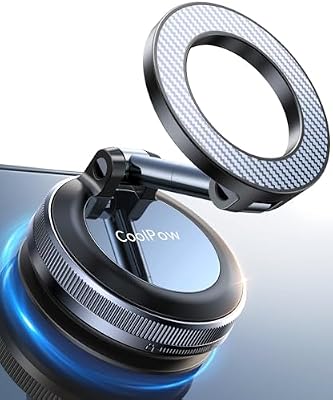 Magnetic Car Phone Holder with Vacuum Suction